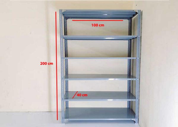 Kệ sắt v lỗ 1m x 40 x 6 tầng – Copy