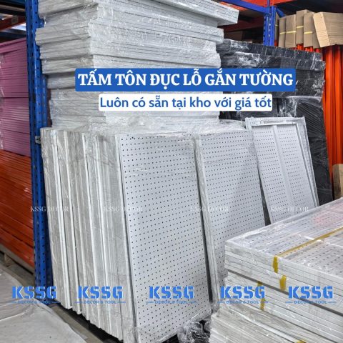 Bảng pegboard gắn tường cài móc