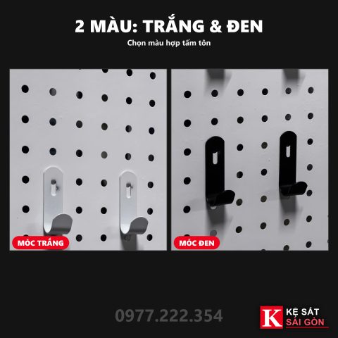 Ảnh móc chữ J cài tấm tôn lỗ, treo chìa khoá và dụng cụ nhỏ – ảnh 2
