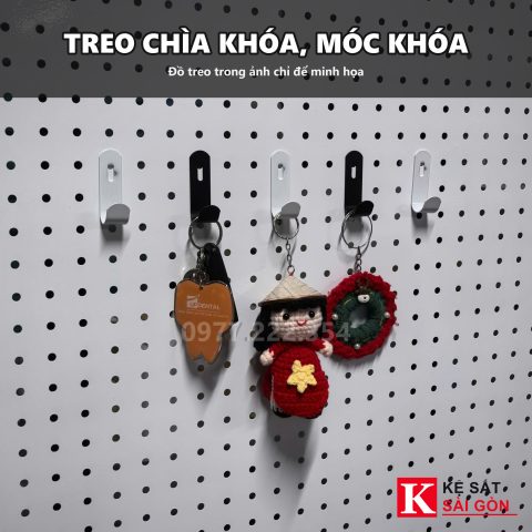 Ảnh móc chữ J cài tấm tôn lỗ, treo chìa khoá và dụng cụ nhỏ – ảnh 3