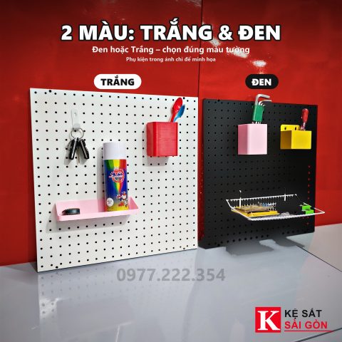 Hai màu trắng và đen của tấm tôn lỗ 50×50cm