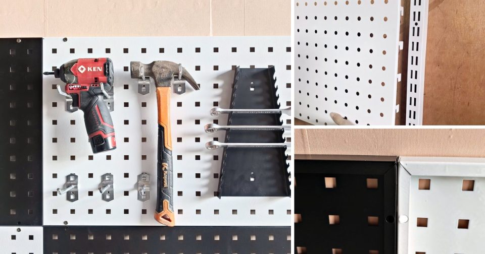 Tấm tôn lỗ và tấm pegboard: hệ lỗ khác nhau