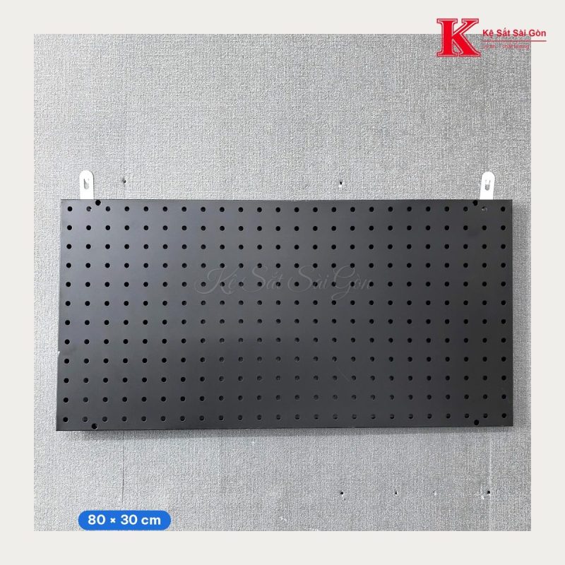Tấm tôn lỗ 80cm x 30cm - Đen