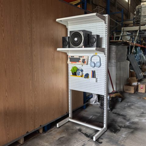 Bộ kệ pegboard khung đứng lắp ráp (70 × 180 cm) - 2 tầng mâm