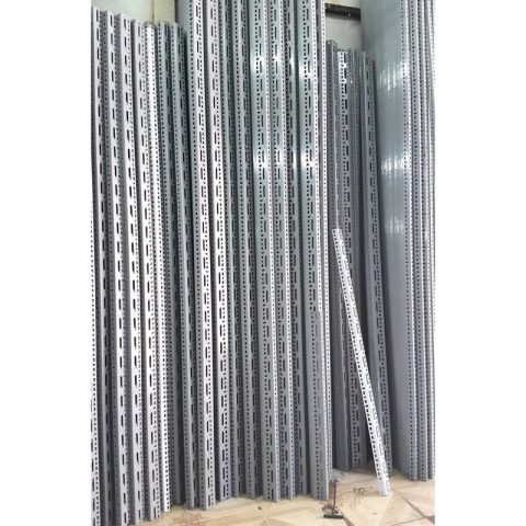 Bộ kệ sắt V lỗ đa năng (300 cm) [Màu ghi xám]