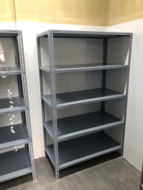 Bộ kệ sắt V lỗ đa năng (120 × 50 × 180 cm) - 4 tầng mâm