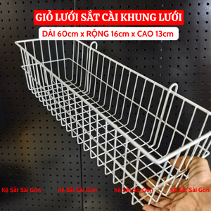 Giỏ cài lưới hcn 60cm