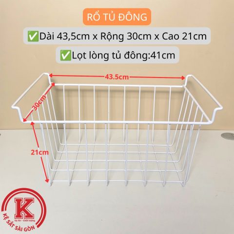 Rổ tủ đông 46.5cm - Trắng — ảnh 2