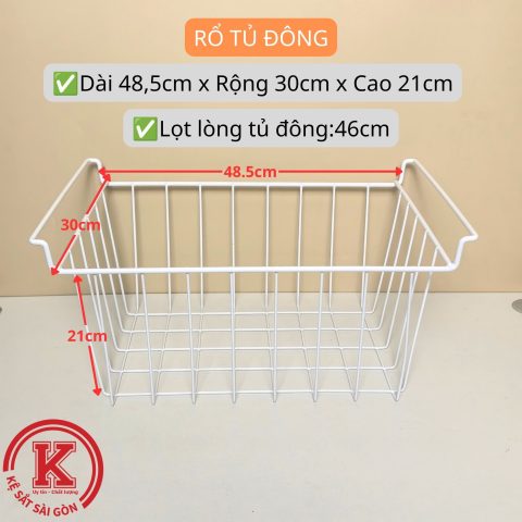 Rổ tủ đông 46.5cm - Trắng — ảnh 5