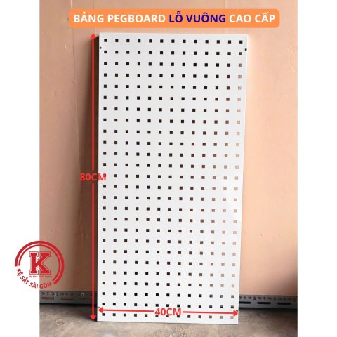 Bảng pegboard lỗ vuông 80cm x 40cm