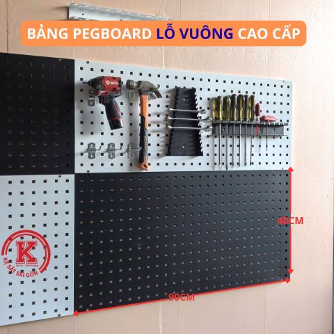 Bảng pegboard lỗ vuông 90cm x 40cm