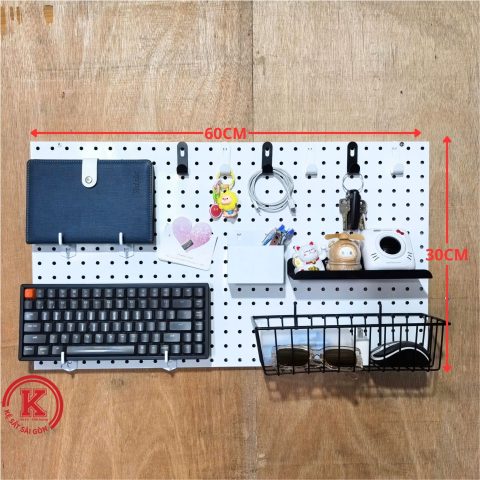 Tấm tôn lỗ 60cm x 40cm - Đen — ảnh 2