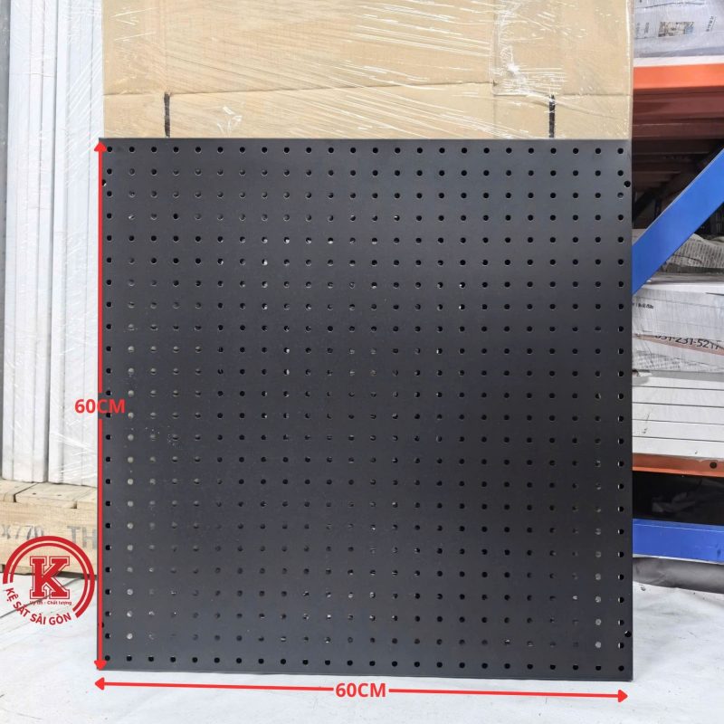 Tấm tôn lỗ 60cm x 60cm - Đen