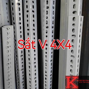 Sắt v lỗ 4x4 - 160cm - Xám — ảnh 7