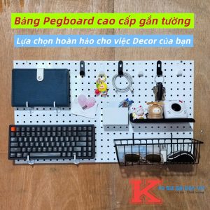 Bảng Pegboard kim loại cao cấp gắn tường treo phụ kiện DECOR