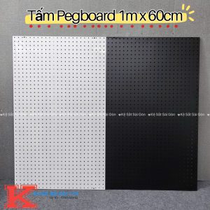 Tấm Pegboard Gắn Tường 1m x 60cm -  Bảng Kim Loại Sơn Tĩnh Điện, Decor Góc Làm Việc, Góc Gaming