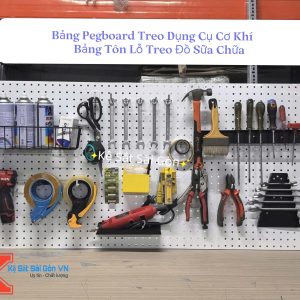 Bảng Pegboard Kim Loại Treo Dụng Cụ Cơ Khí, Bảng Đục Lỗ Treo Đồ Sửa Chữa, Dụng Cụ Cầm Tay Cho Garage & DIY